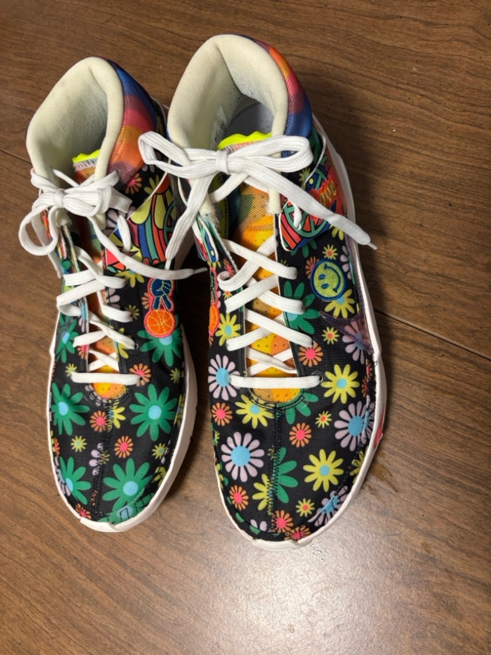 Nike Women’s Kevin Durant Floral High-Top Sneakers - Black Multi Size 22